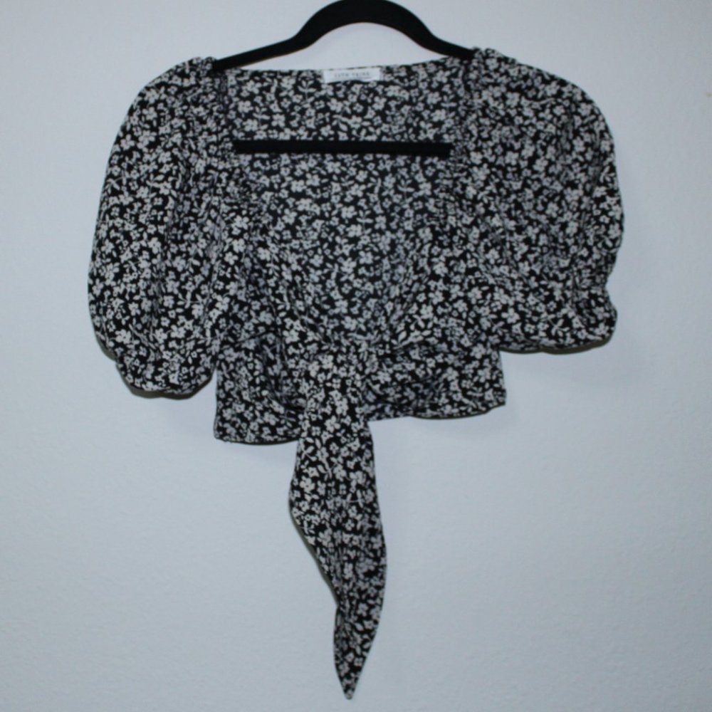 12th Tribe Crop Tie Top - Picture 2 of 3
